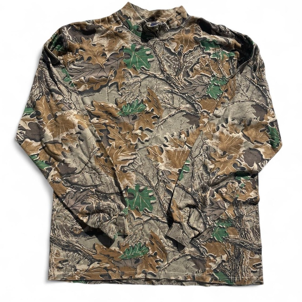 Vintage 80s Duofold Men's Camouflage Long Sleeve Shirt